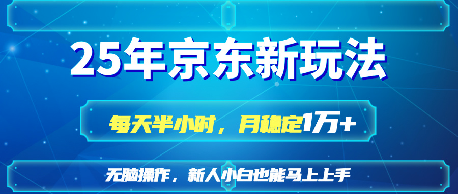 (14309期)25京东新玩法,每天半小时,月稳定1W+-亮剑学堂